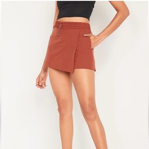 High-Waisted StretchTech Water-Repellent Wrap-Effect Skort for Women